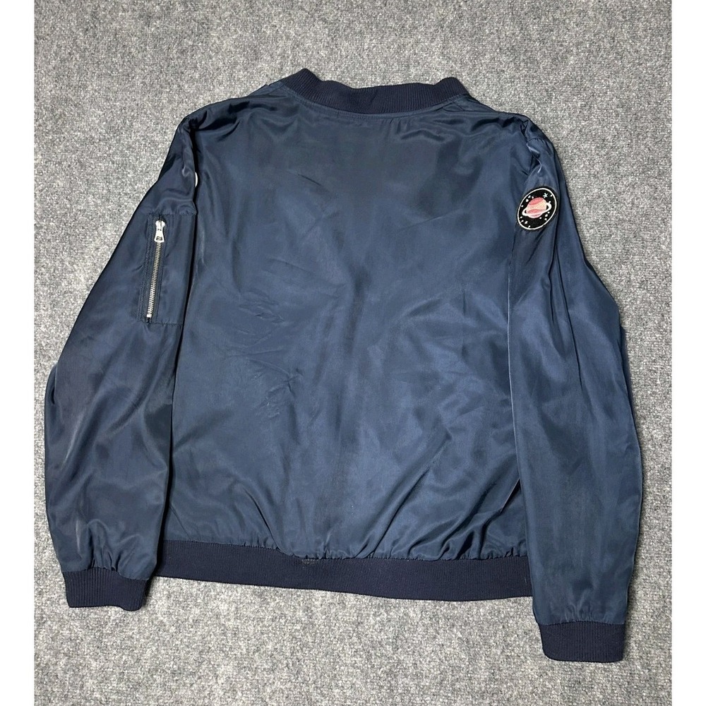 Joe Boxer Jacket Womans Medium Limited Edition Navy Blue Bomber Y2K Fashion - Picture 2 of 7